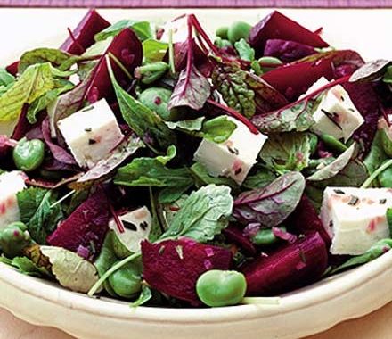 Beetroot, bean & feta salad recipe