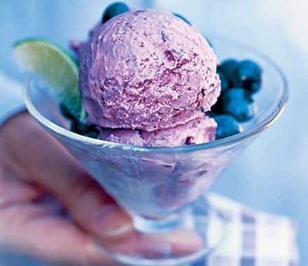 Blueberry, coconut & lime ice  cream recipe