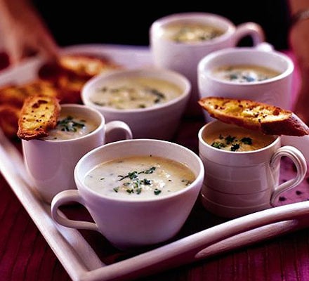 Mum's leek & potato soup with mustard toasts recipe 