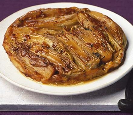 Upside-down chicory tart recipe