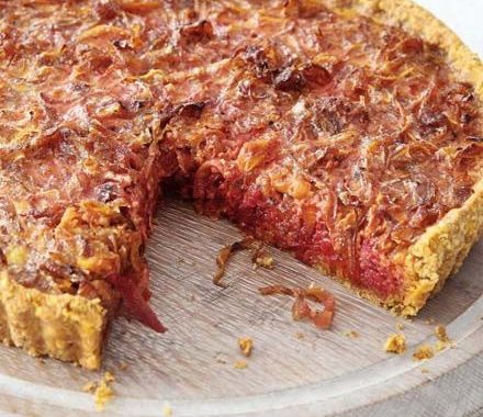 Beet & caramelised onion tart recipe