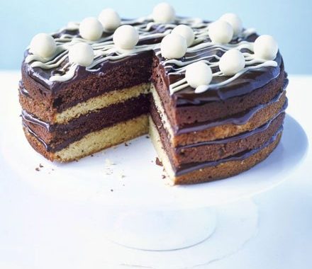 White & dark chocolate cake recipe