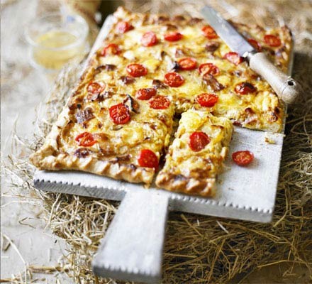 Smoky cheese & onion tart recipe 