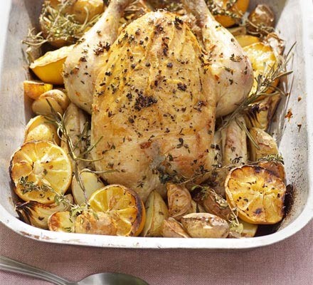 One-pan roast chicken & potatoes recipe 