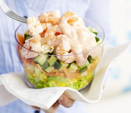 Prawn layered salad recipe