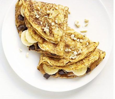 Choc chip, peanut butter & banana pancake filling recipe