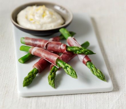 Asparagus wraps with lemon mayo recipe