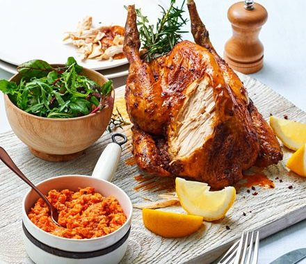 Roasted guinea fowl with romesco recipe
