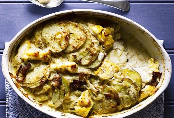 Smoked haddock & bacon gratin recipe