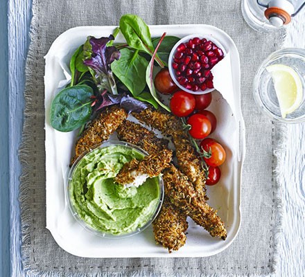 Turkey breast fingers with avocado dip recipe 