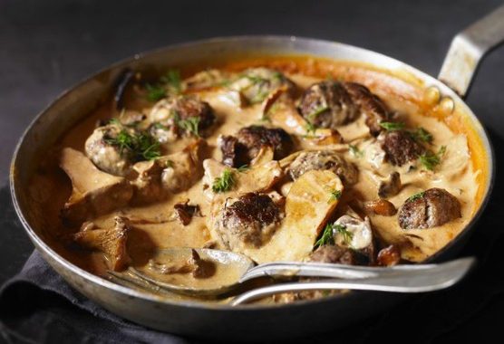 Venison meatball & wild mushroom stroganoff recipe