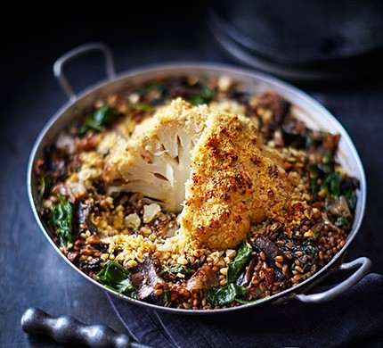 Whole roasted cauliflower with shallots recipe 