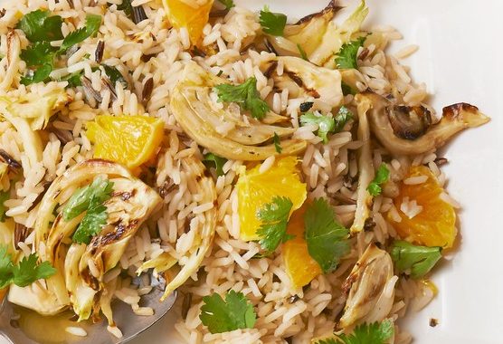 Wild rice with orange & fennel recipe
