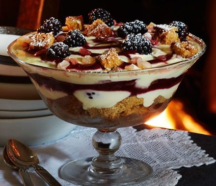 Yorkshire parkin & blackberry trifle recipe