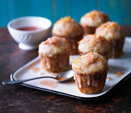 Blood orange & poppy drizzle muffins recipe