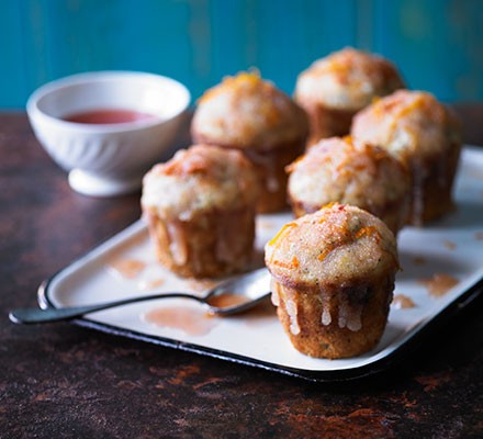 Blood orange & poppy drizzle muffins recipe 