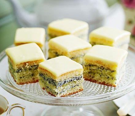 Lemon & poppyseed bars recipe