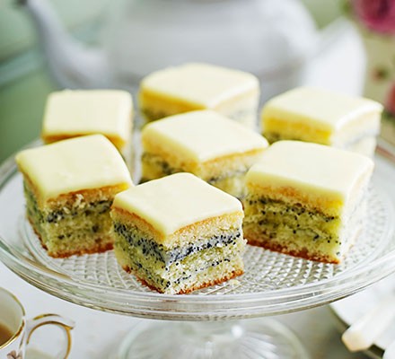 Lemon & poppyseed bars recipe 