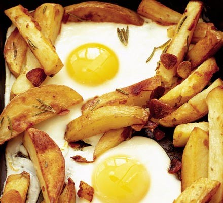 Oven egg & chips recipe 