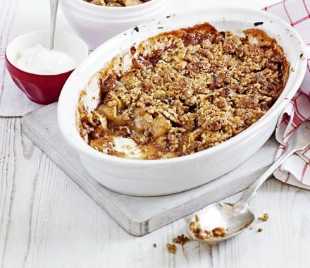 Nutty apple crumble recipe