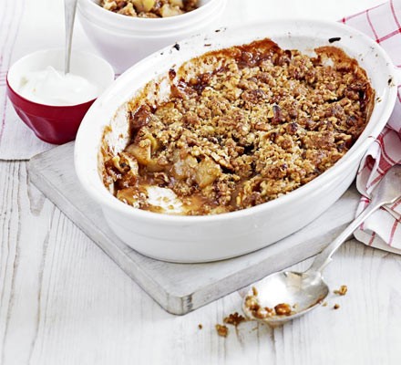 Nutty apple crumble recipe 